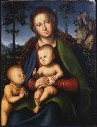Lucas Cranach the Elder Madonna with Child with Young John the Baptist painting